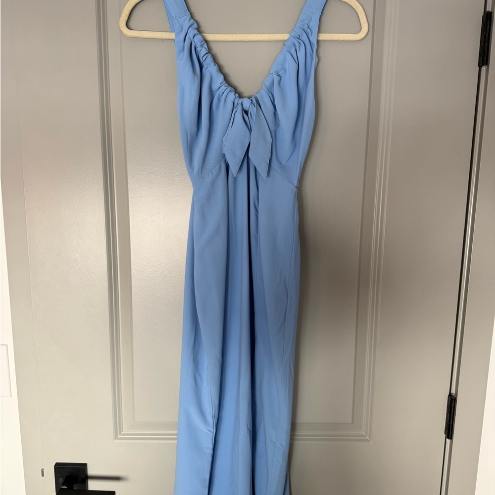 Abercrombie and Fitch Cinched Neck Slip Midi Dress - Picture 4 of 6